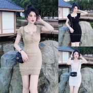 [Siêu Hot] Váy Body Xốp Nhăn Tay Cộc Sexy 4 Màu Có Ảnh Thật Kèm Video